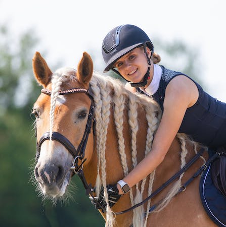 Anja Federwish on her horse