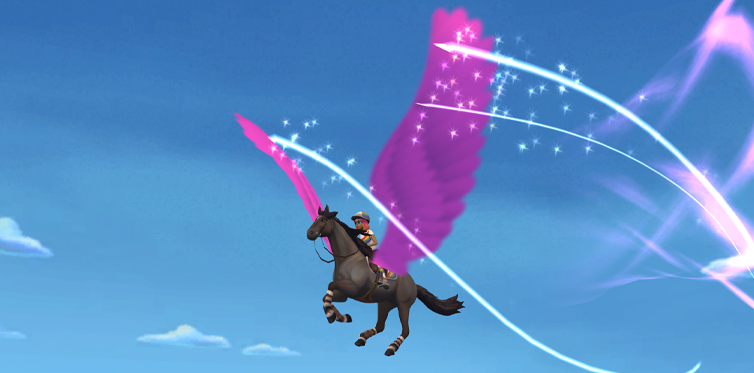 Discover a magical world with your horse!