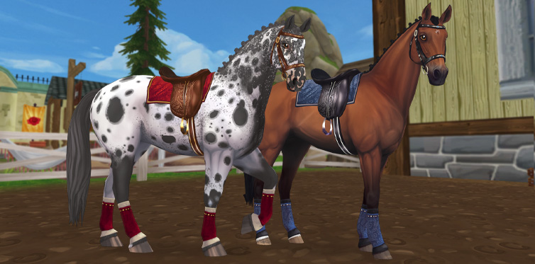 Синий или красный — в любом из этих нарядов ты и твоя лошадь будете выглядеть просто шикарно!