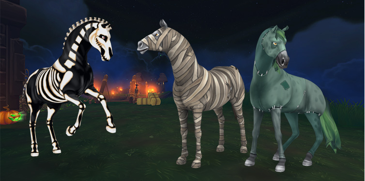 Transform your Starter Horse into cool Halloween horses!