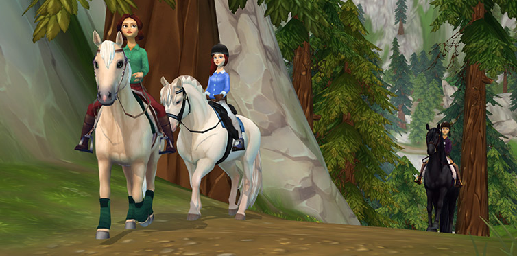 Csatlakozz ehhez a három jókedvű lányhoz egy szórakoztató lovaglásra!