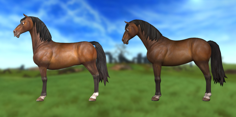 Have a first look at the updated horse next to the current one!