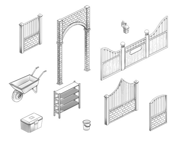 Check out some early sketches of the beautiful design elements in MyStable!