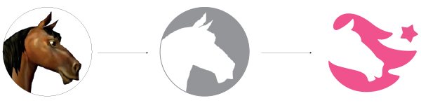 Your first glimpse at the cute new horsey icon: part of Star Stable's brand new logo!